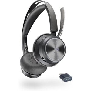 Poly Voyager Focus 2 Headset 9T9J4AA [Microsoft Teams Certified, USB-C, BT700C Adapter]