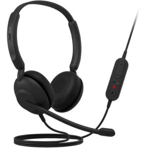 Jabra Evolve 10 USB-A Wired Stereo Headset with Noise‑Canceling Mic and Leatherette Ear Cushion