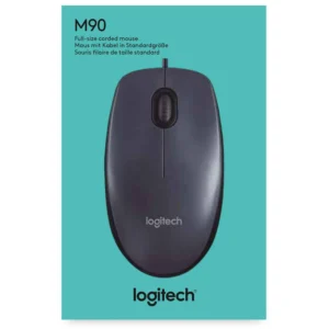 LOGITECH M90 Corded Mouse Black (910-001793)